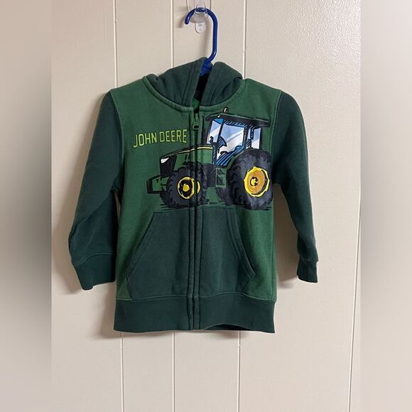 John Deer Full Zip Fleece Hoddie 2T - Picture 1 of 7